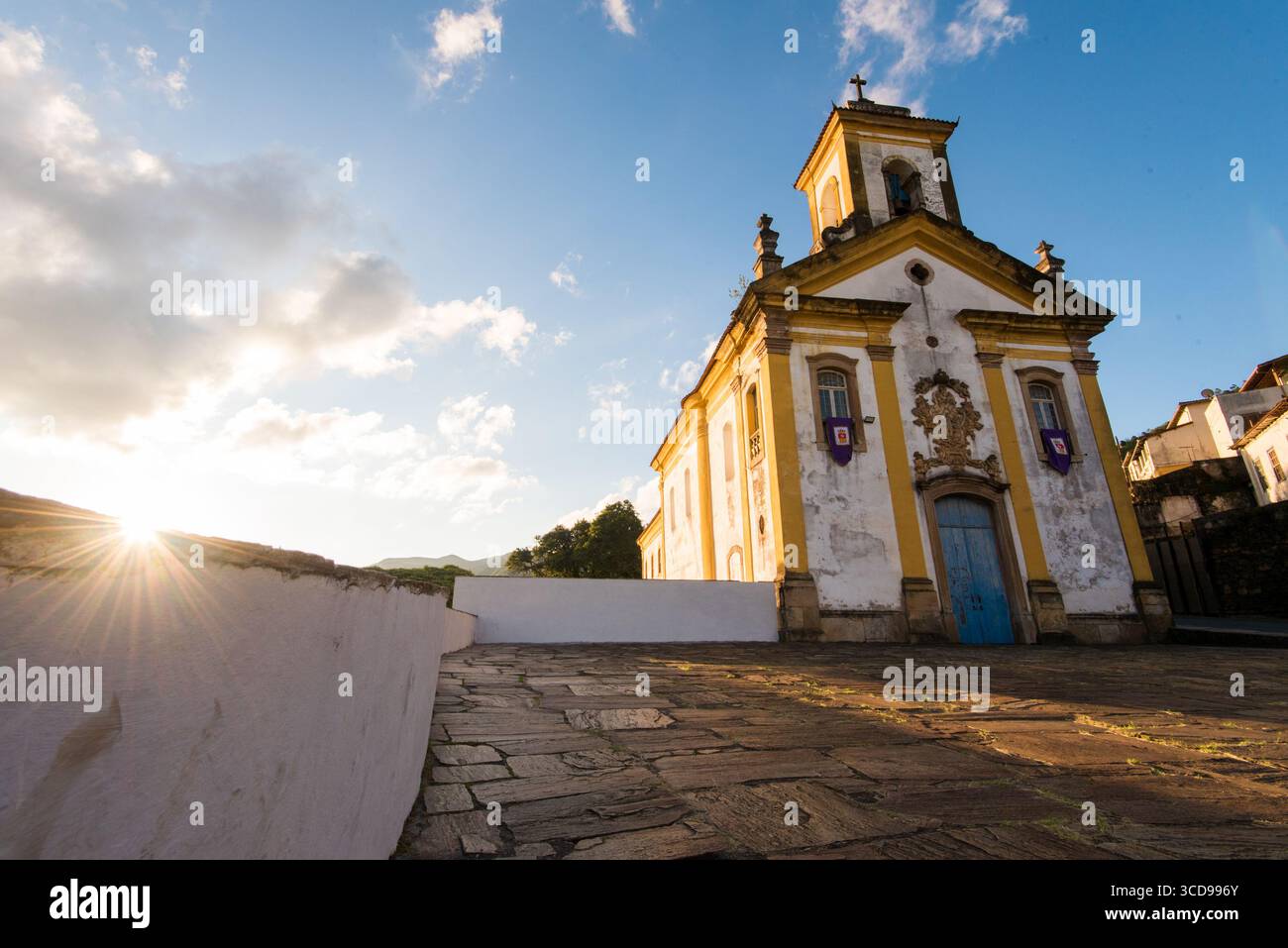 Église notre-Dame de la Miséricorde dans la ville d'Ouro Preto au Brésil Banque D'Images