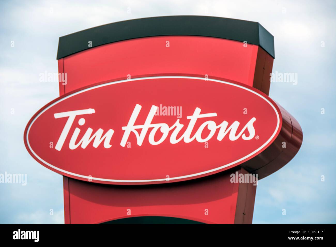 Tim Hortons, la plus importante chaîne de cafés et de restaurants à service rapide au Canada au Royaume-Uni Banque D'Images