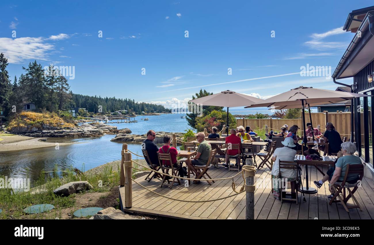 Café Halfmoon General Store sur la Sunshine Coast de la Colombie-Britannique, Canada. Banque D'Images