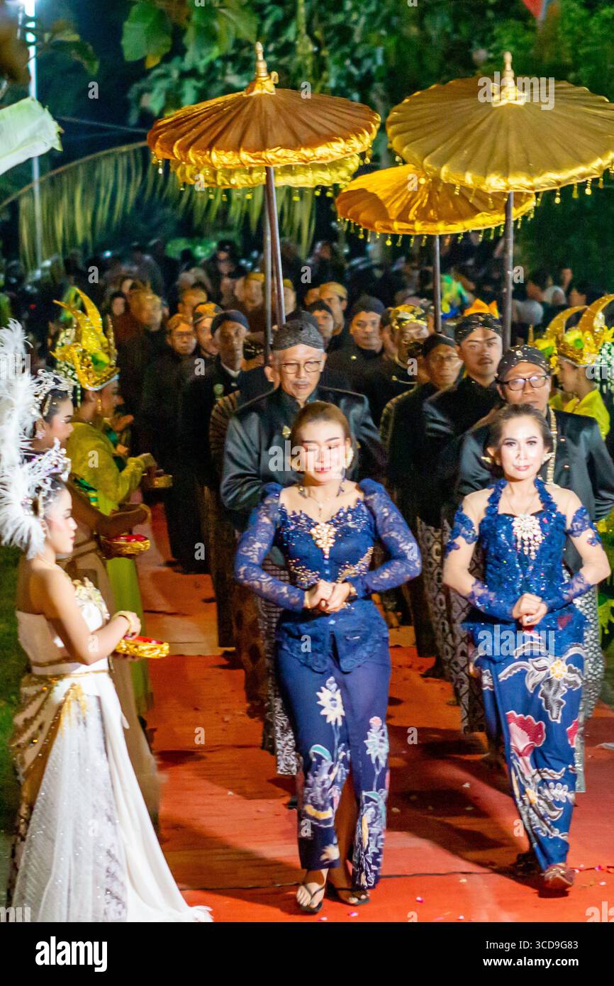 Javanais do ladrangan. Le ladrangan est un rituel pour éliminer l'énergie négative d'une zone. Banque D'Images