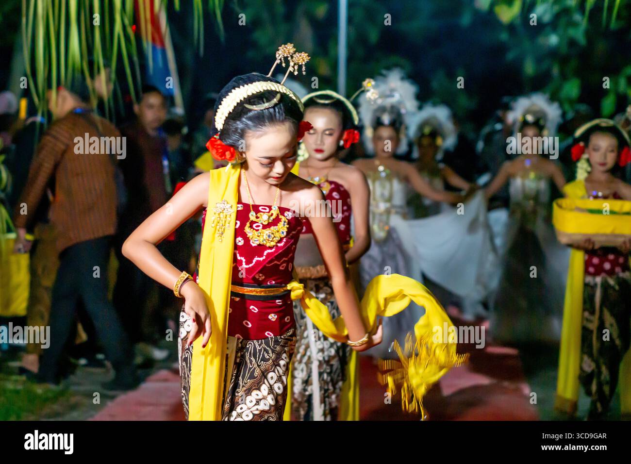 Javanais do ladrangan. Le ladrangan est un rituel pour éliminer l'énergie négative d'une zone. Banque D'Images