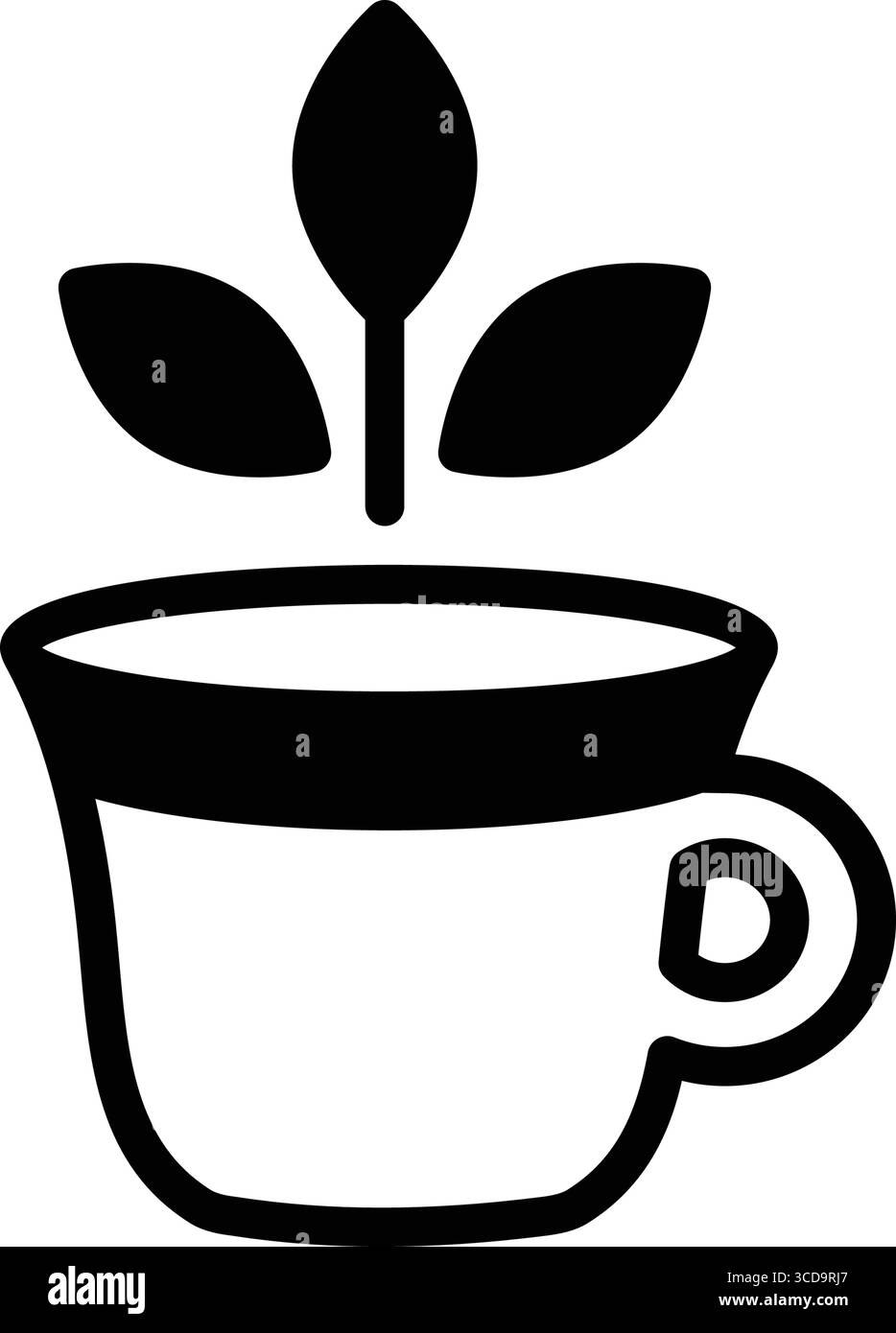 Icône pour thé vert, thé Illustration de Vecteur