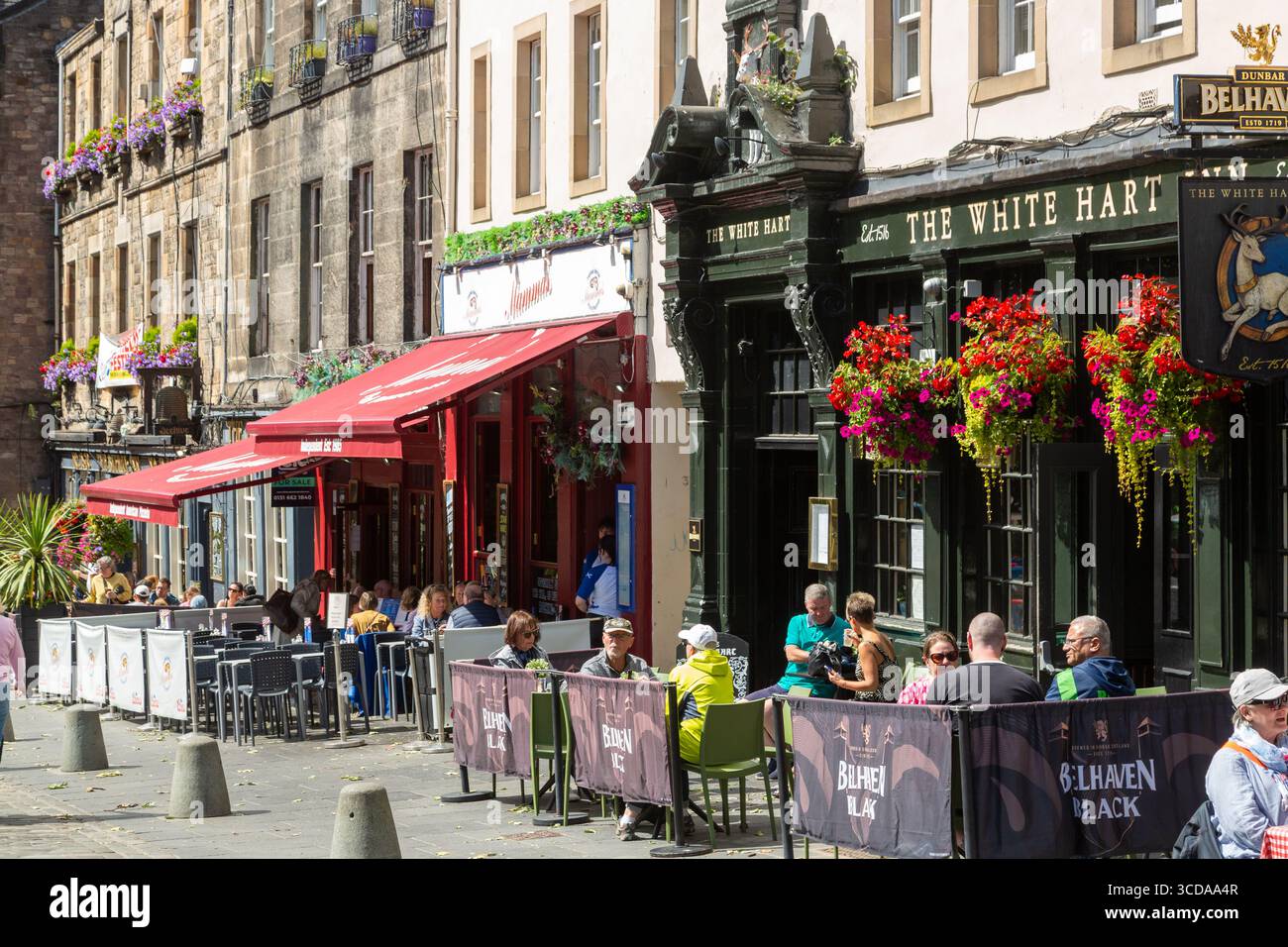 The White Hart Inn dans le quartier de Grassmarket, Édimbourg, Écosse Banque D'Images