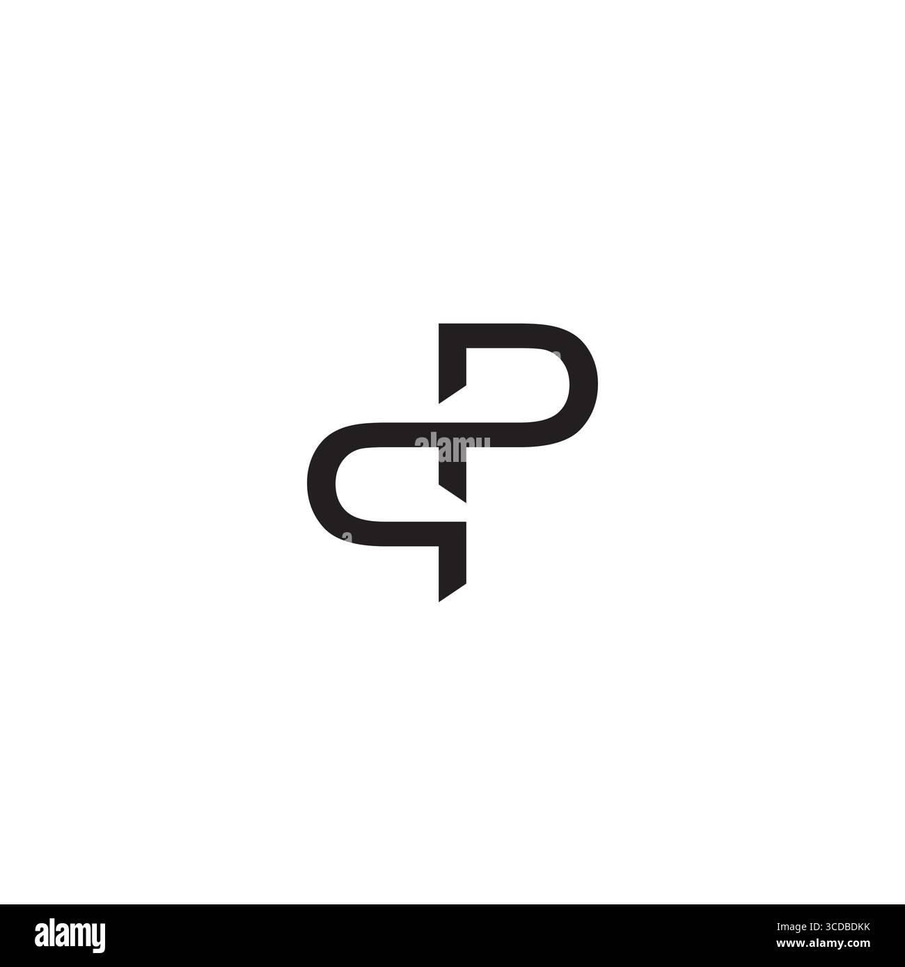 Lettre PP ou logo Street Sign ou design d'icône Illustration de Vecteur