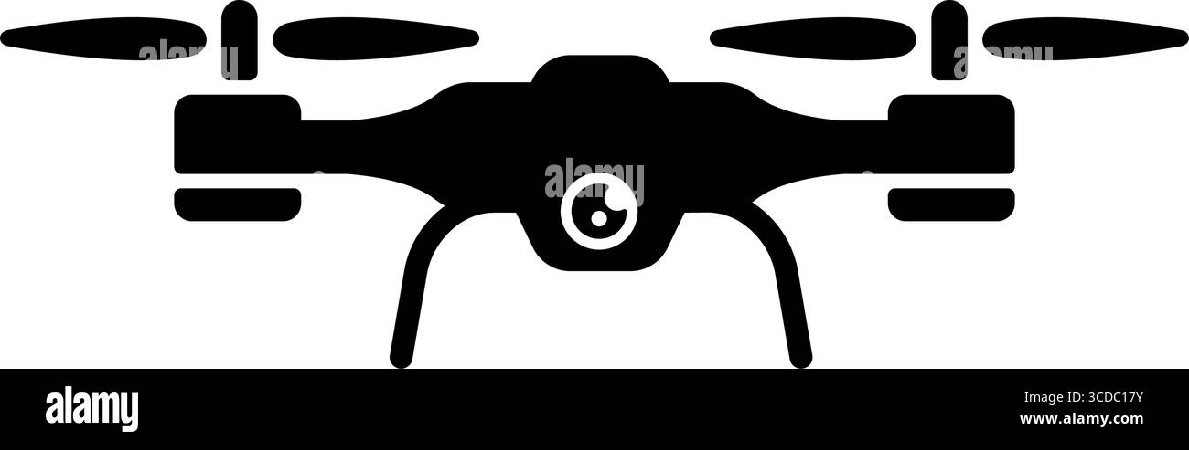 Drone, illustration d'icône vectorielle quadcopter Illustration de Vecteur