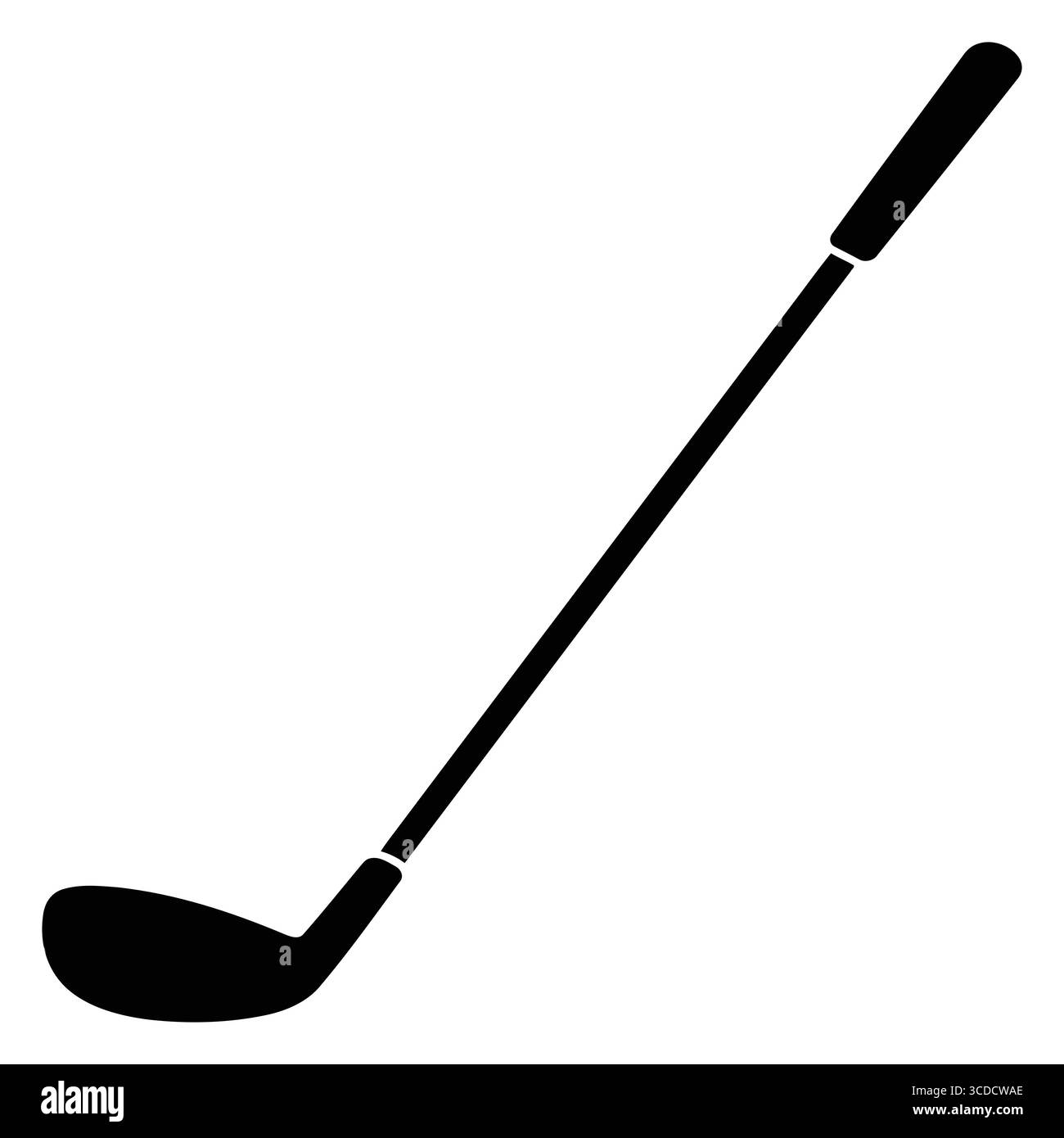 Illustration vectorielle de la silhouette noire d'un club de golf sur un fond blanc de loisirs sportifs Illustration de Vecteur