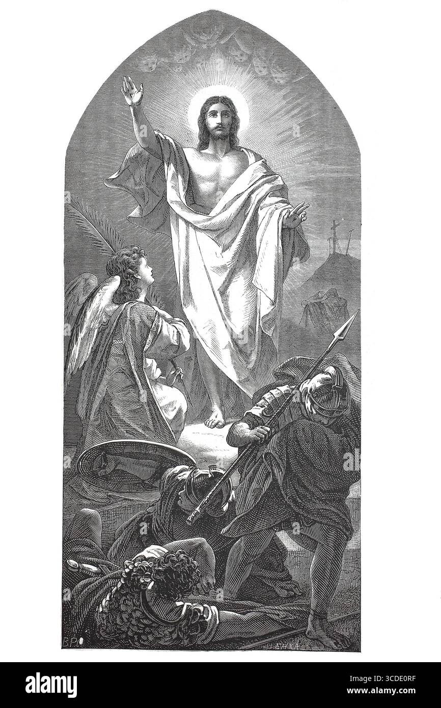 Die Auferstehung Christi, Altarbild im Dom zu Marienwerder, 1899, Deutschand, Historisch, digital restaurierte Reproduktion von einer Vorlage aus dem Banque D'Images