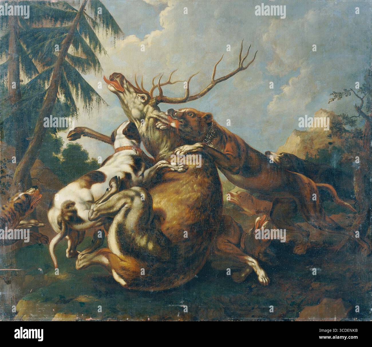 Benno Rafael Adam, né le 15 juillet 1812 à Munich et mort le 8 mars 1892 à Kelheim, est un peintre animalier allemand Banque D'Images