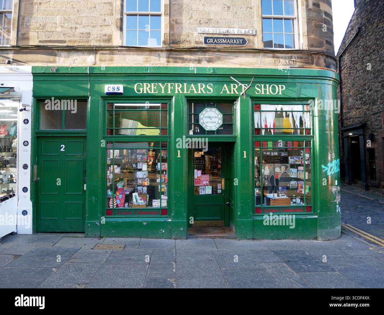 Greyfriars Art Shop à Greyfriars place à Édimbourg, Écosse, Royaume-Uni Banque D'Images