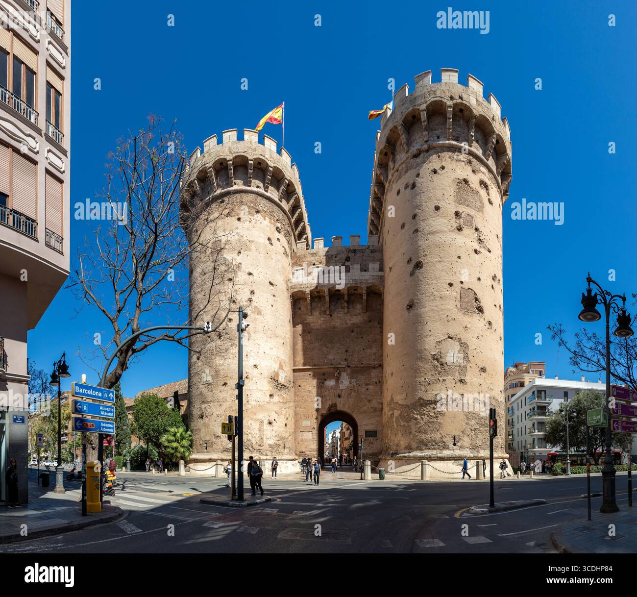 Une photo des tours quart à Valence. Banque D'Images