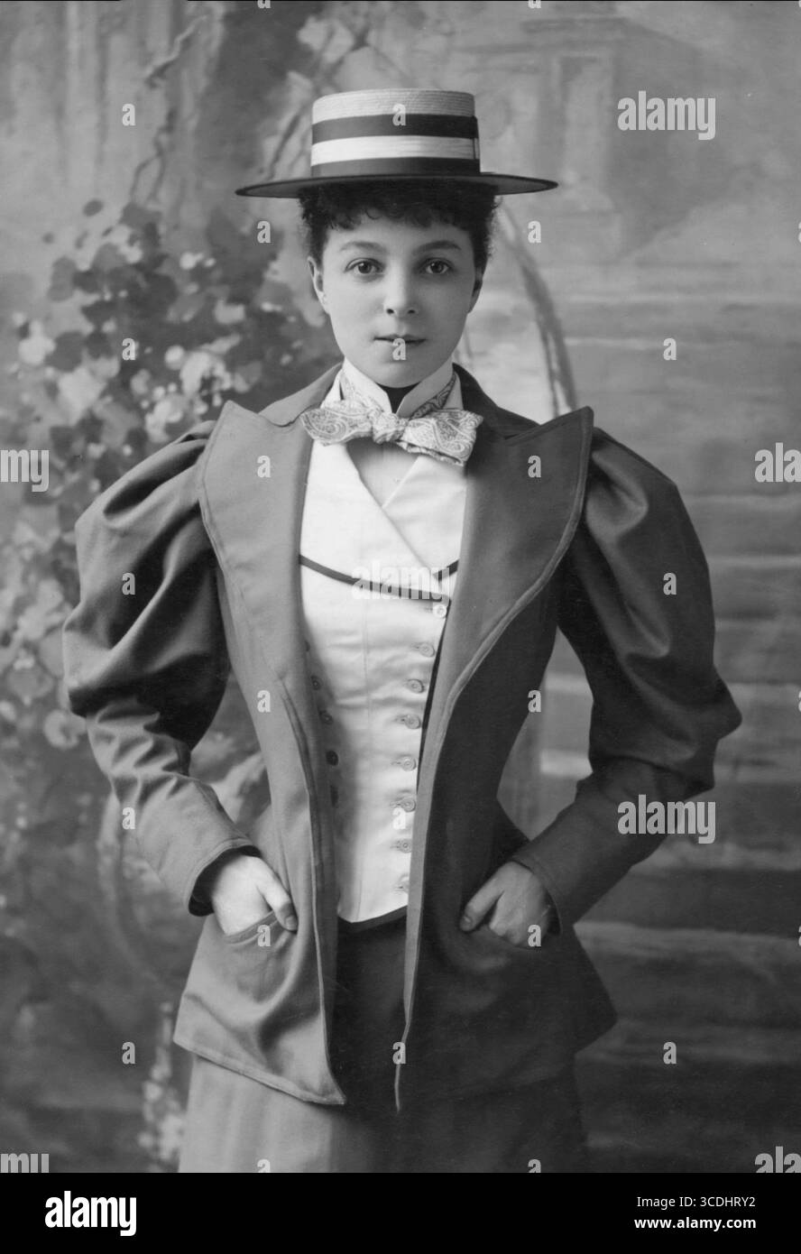Vesta Tilley. Portrait de l'imitateur masculin et interprète anglaise de Music-hall, Matilda Alice Powles, Lady de Frece (1864-1952) Banque D'Images