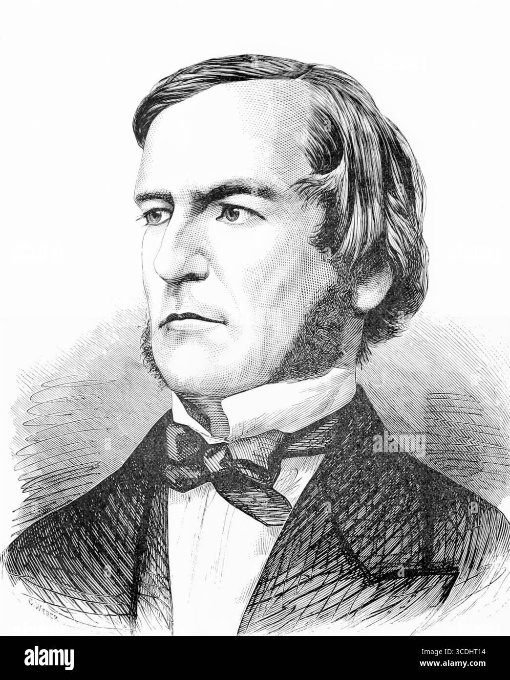 George Boole. Portrait du mathématicien et philosophe anglais George Boole (1815-1864), publié dans Illustrated London News, 1865 Banque D'Images