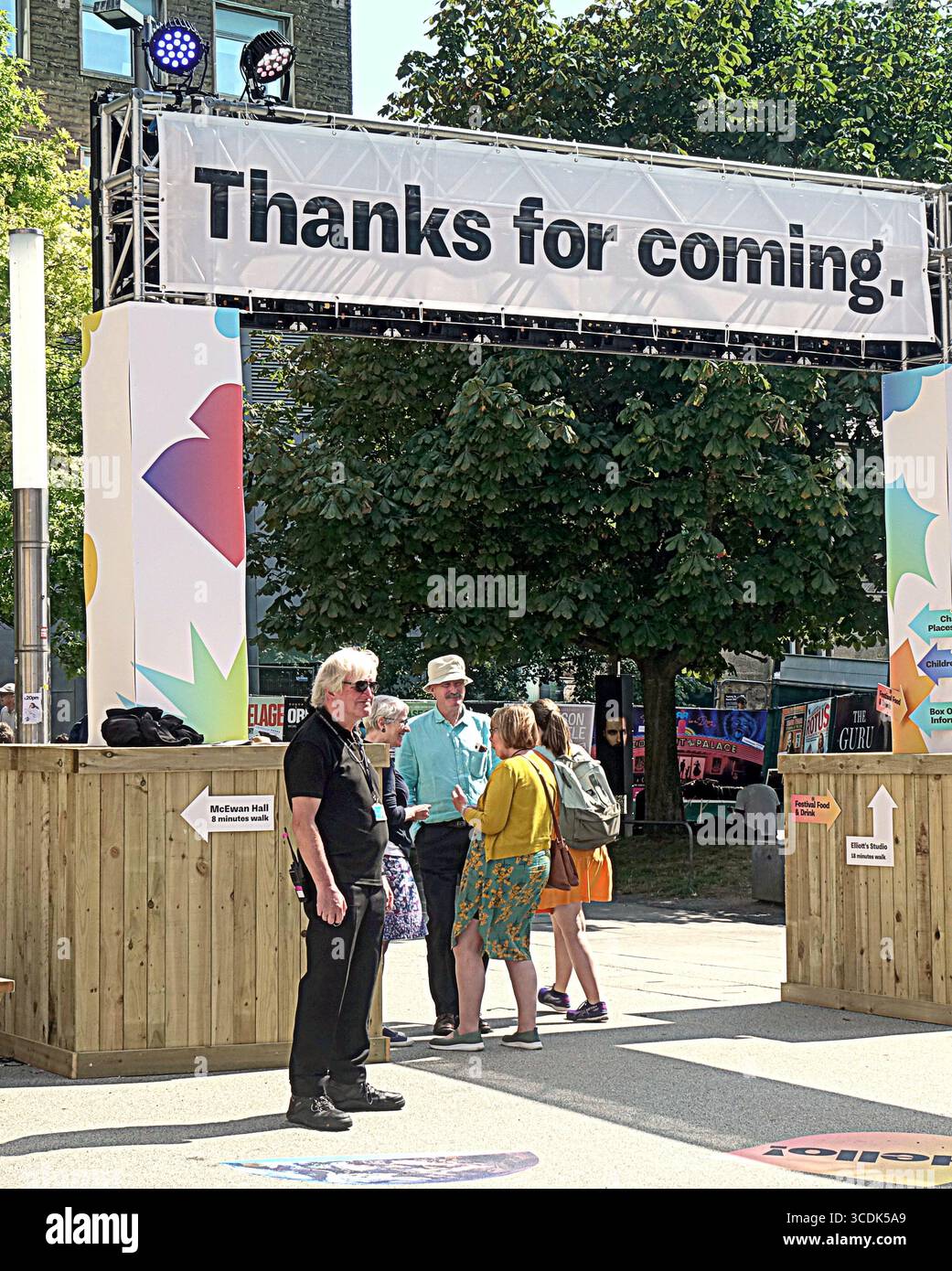 Édimbourg, Écosse, Royaume-Uni. 13 août 2025. Mark Kermode & Brian Cox & Kate Dickie & Michelle Gomez au festival international du livre d’Édimbourg au futur Garden de l’université d’édimbourg. Crédit Gerard Ferry /Alamy Live News Banque D'Images