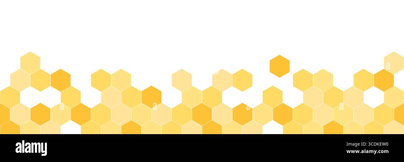 Motif de bordure sans couture avec nid d'abeilles. Conception de cadre d'apiculture mignon isolé sur fond blanc. Illustration vectorielle Illustration de Vecteur