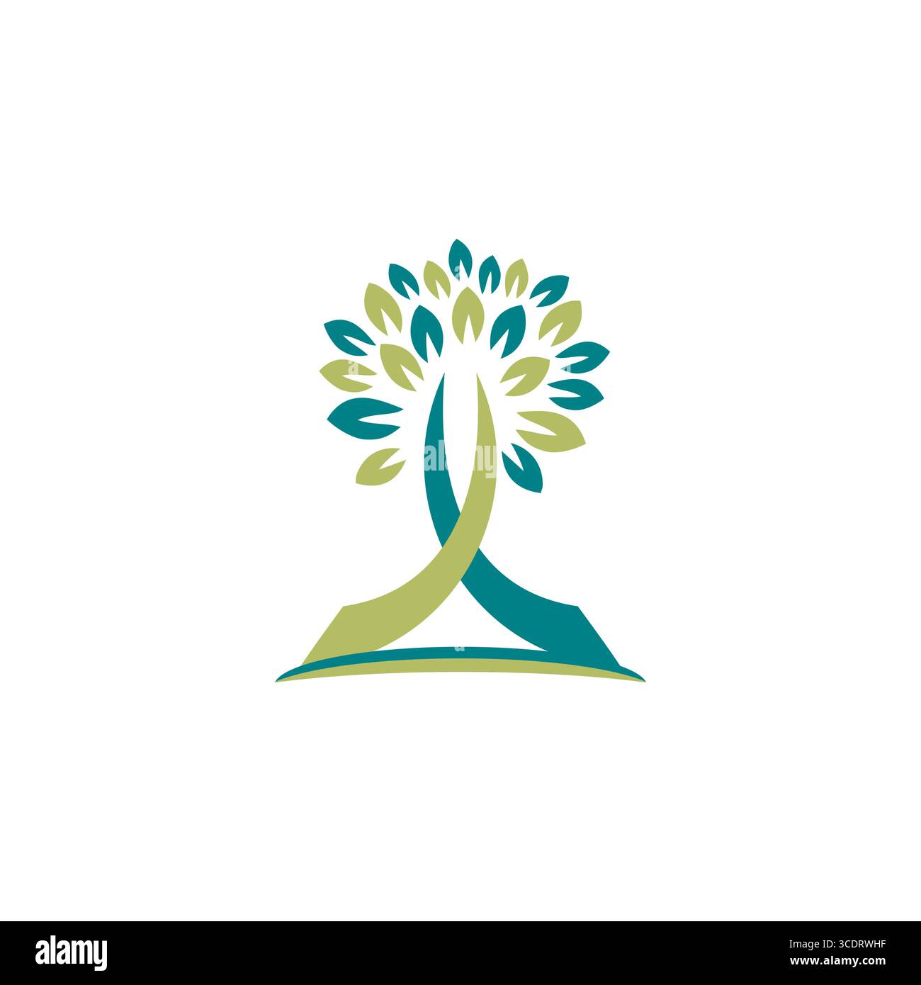 logo naturel d'arbre religieux, illustration de conception de vecteur d'icône de concept de symbole de logo de croix d'arbre Illustration de Vecteur