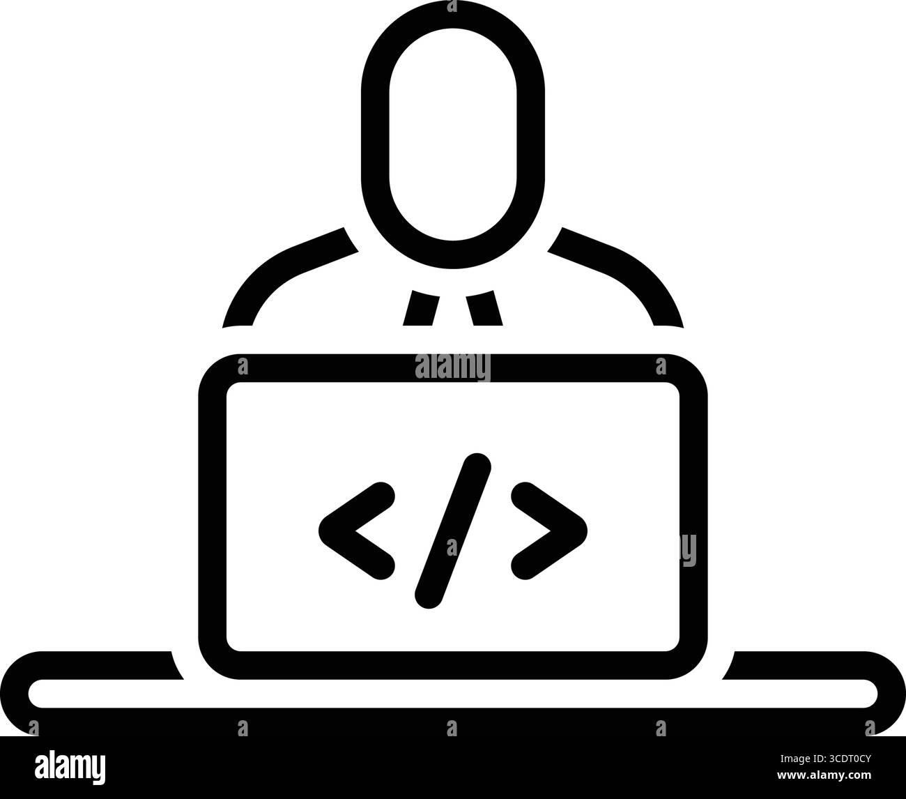 Icône pour programmeur, développeur Illustration de Vecteur