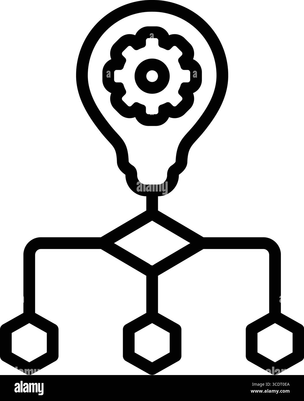 Icône de l'algorithme, organigramme Illustration de Vecteur