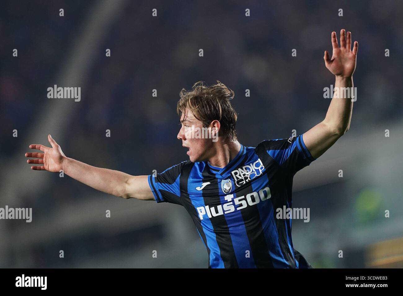 Bergame, Italie. 04 mars 2023. Foto Spada/LaPresse 04 marzo 2023 - Bergame, Italia - sport, calcio - Atalanta vs Udinese - Campionato Italiano di calcio Serie A TIM 2022/2023 - Stadio Gewiss. Nella foto : hojlund 04 mars 2023 Bergame, Italie - sport, calcio - Atalanta vs Udinese - Serie A Football Championship 2022/2023 - Gewiss Stadium . Dans la photo : hojlund crédit : LaPresse/Alamy Live News Banque D'Images