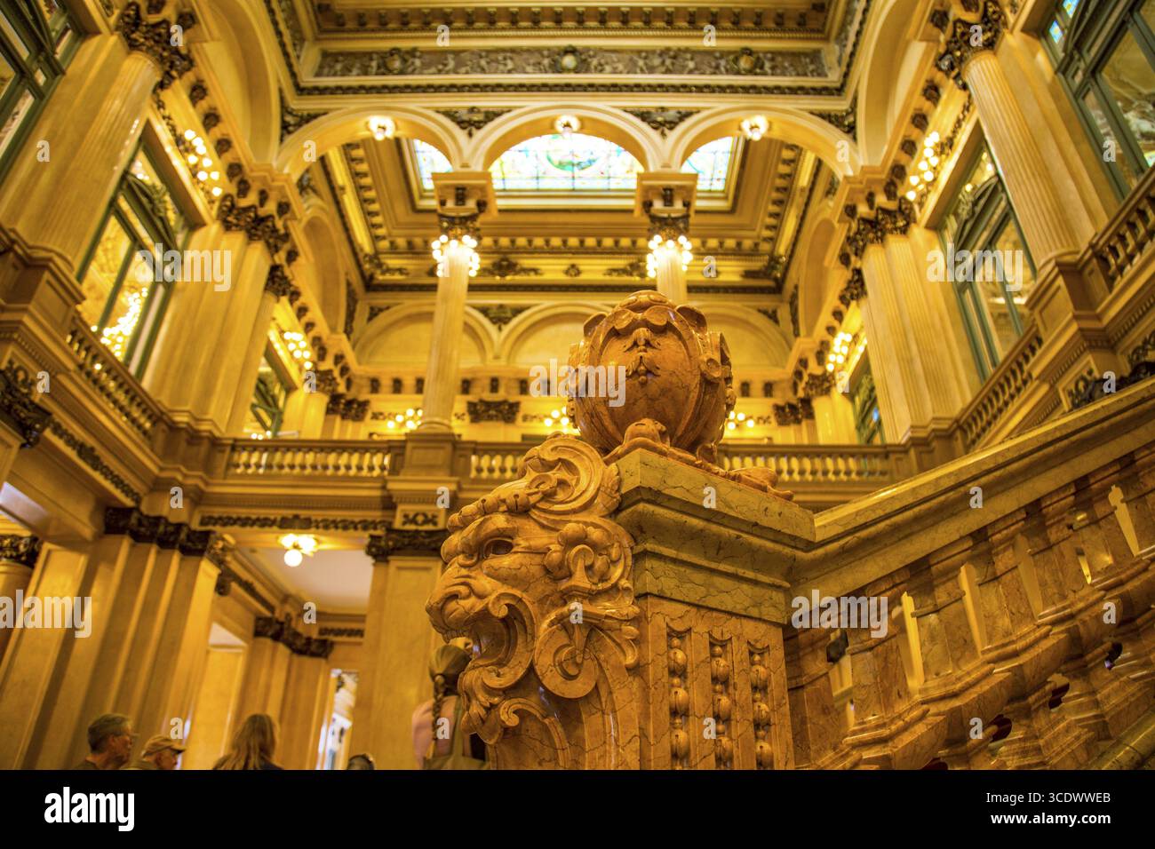 Hall d'entrée du Teatro Colon, l'opéra le plus célèbre d'Argentine, Buenos Aires Banque D'Images