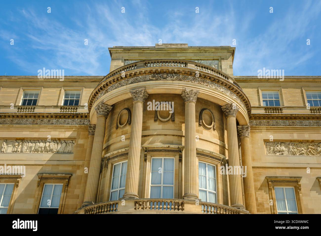 Londres, Angleterre - la vue à l'arrière du palais de Buckingham dans le centre de Londres. Banque D'Images