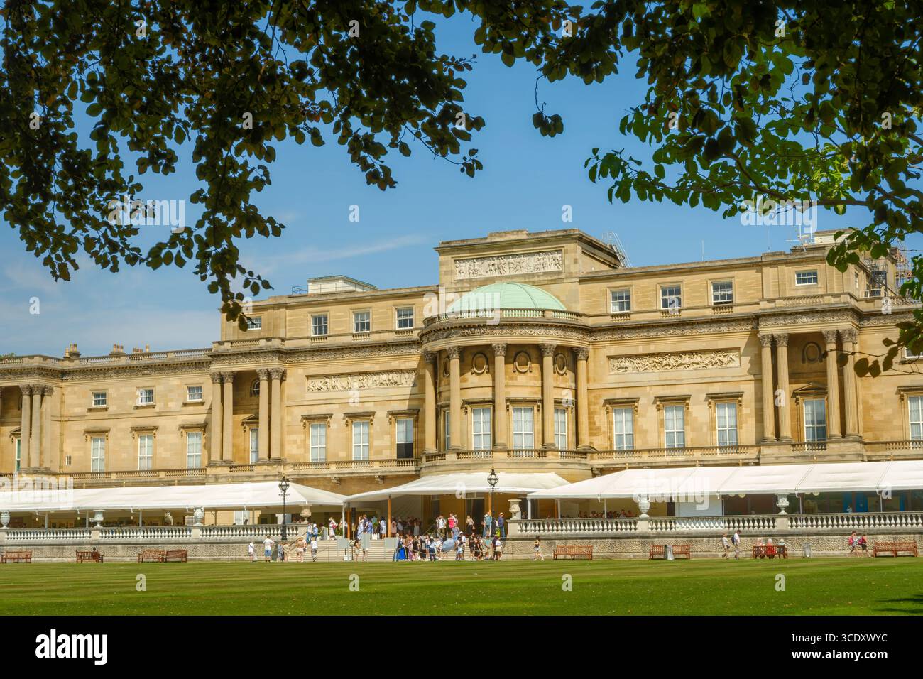 Londres, Angleterre - la vue à l'arrière du palais de Buckingham dans le centre de Londres. Banque D'Images