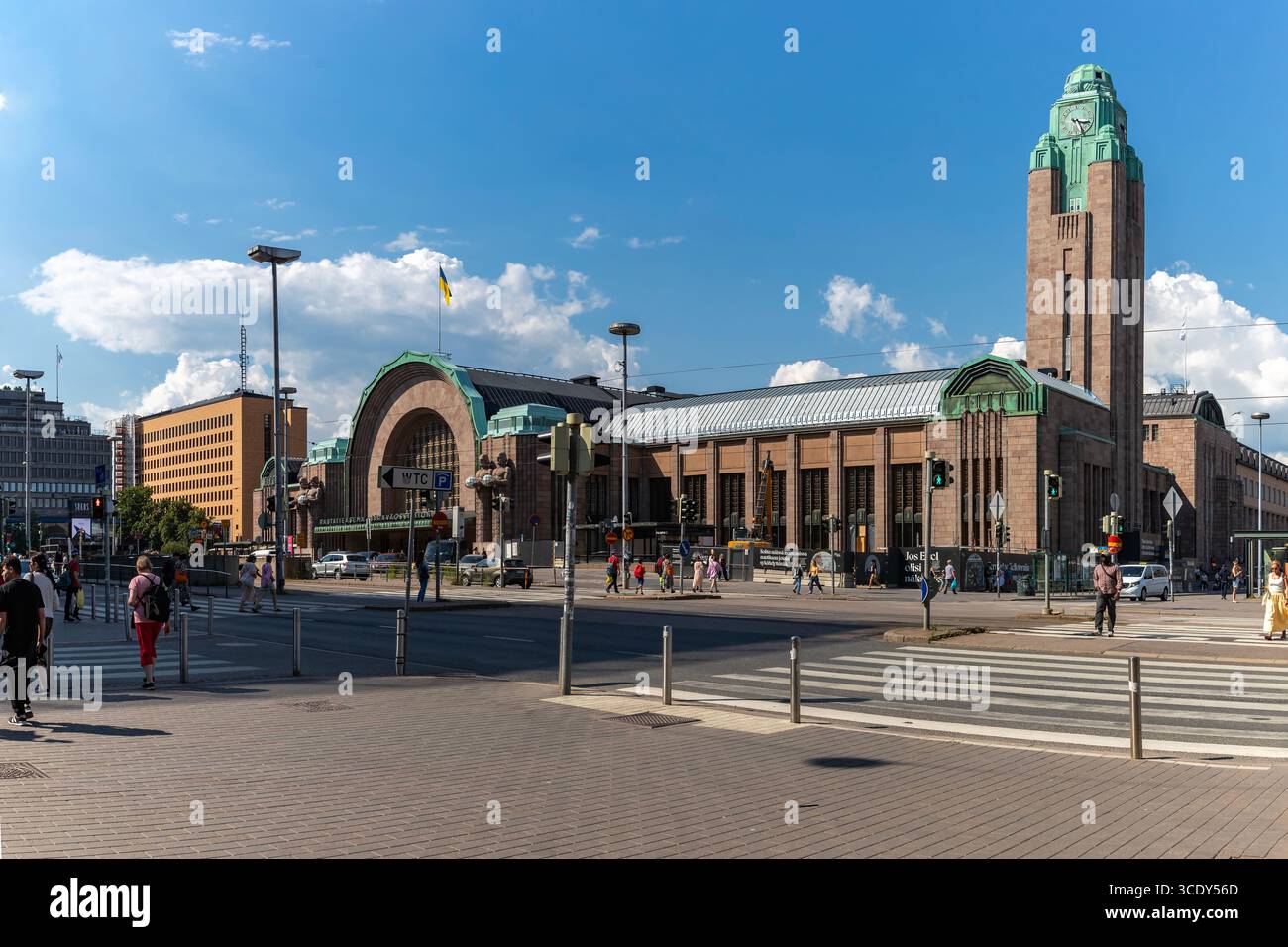 Le bâtiment de la gare centrale d'Helsinki, conçu par Eliel Saarinen. Banque D'Images