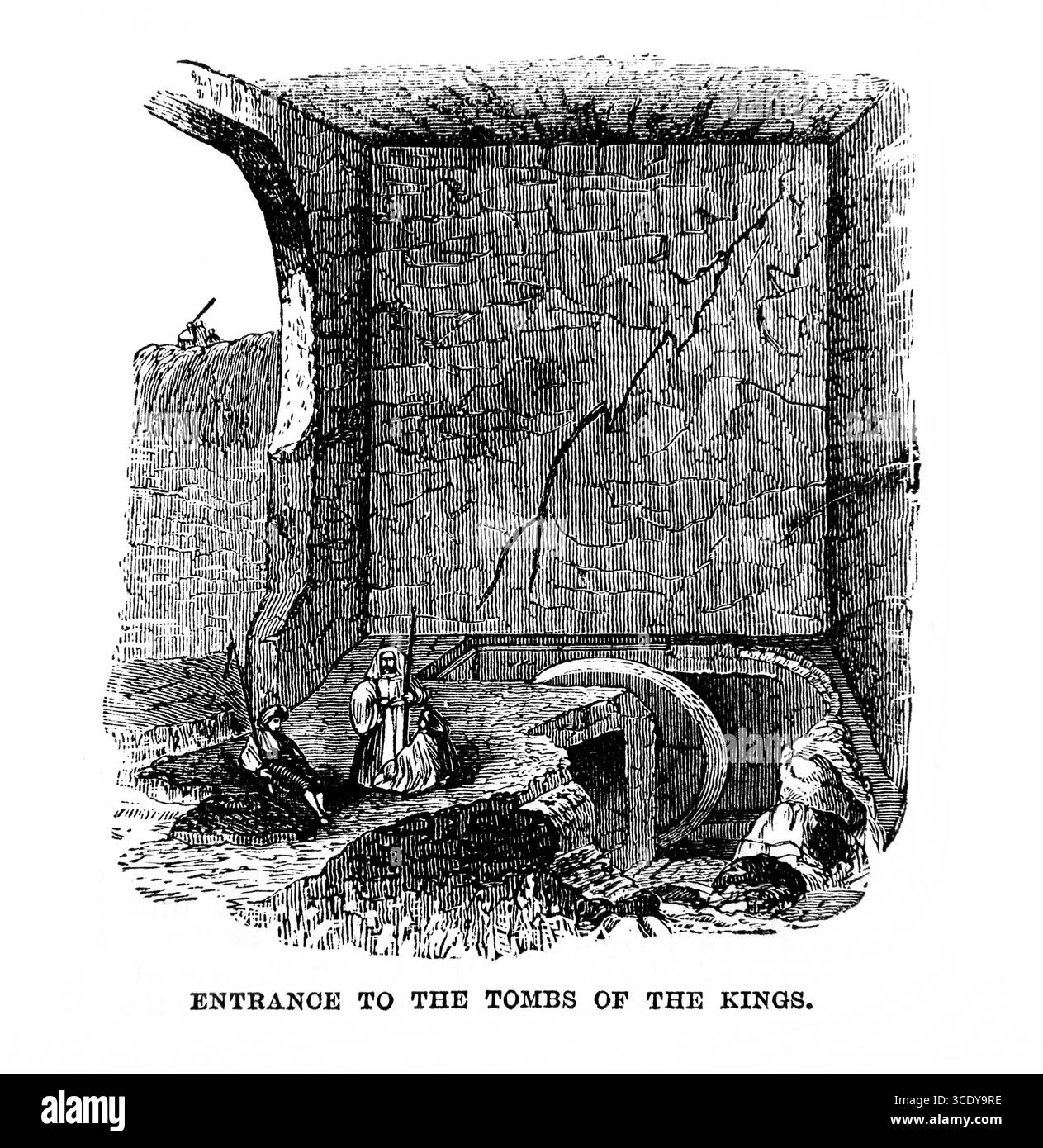 Illustration de l'entrée de la tombe des Rois (tombe d'Hélène) complexe funéraire site funéraire des rois de Juda et de la reine Hélène d'Adiabène Banque D'Images