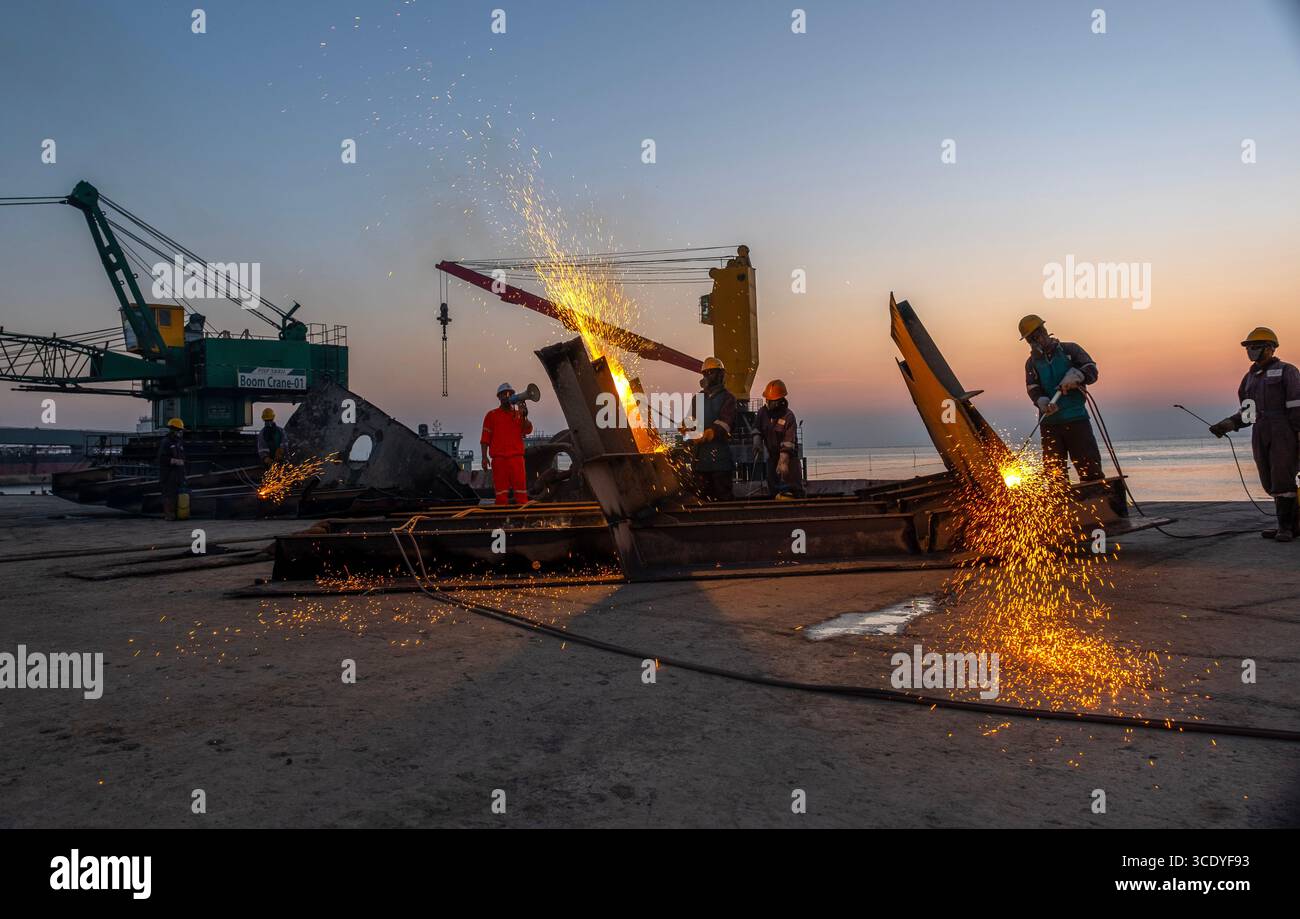 SHP Breaking Yard à Chittagong Banque D'Images