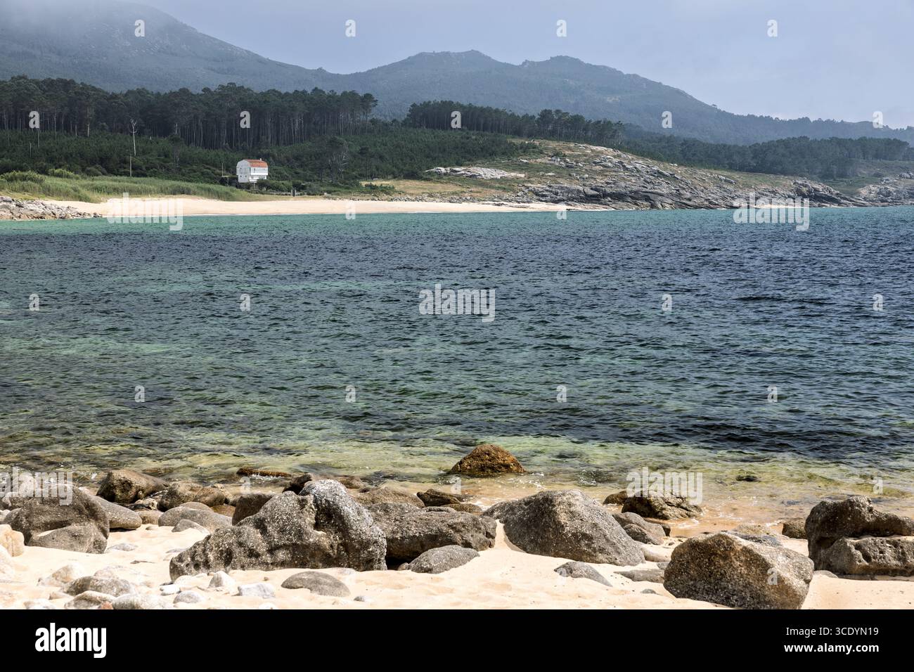 Praia Castro de Barona, A Coruna, la Corogne, Espagne Banque D'Images