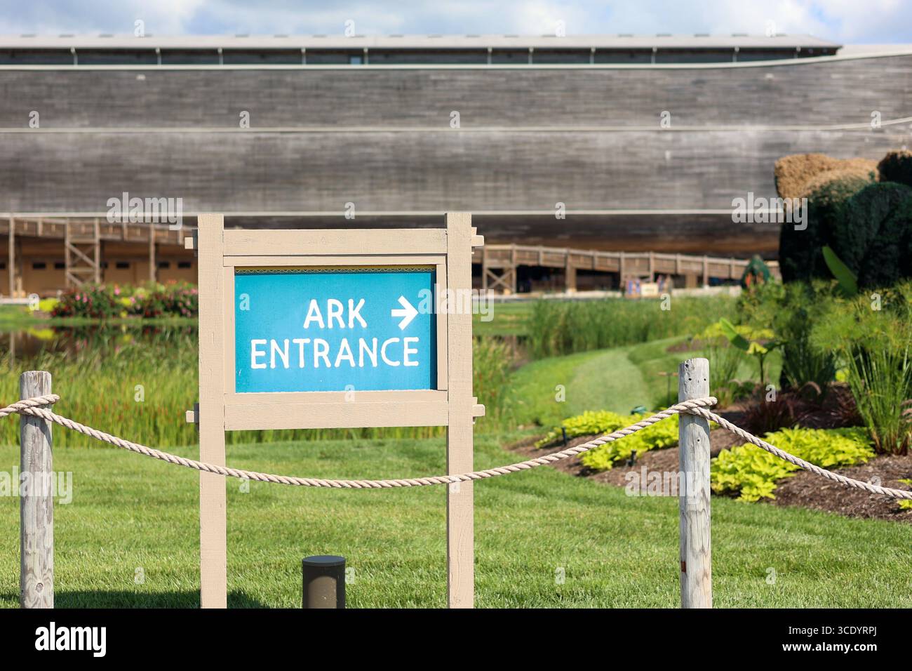 Williamstown, Kentucky États-Unis 22 juillet 2023 vue de l'extérieur du parc à thème Noah's Ark Encounter à Williamstown, Kentucky Banque D'Images