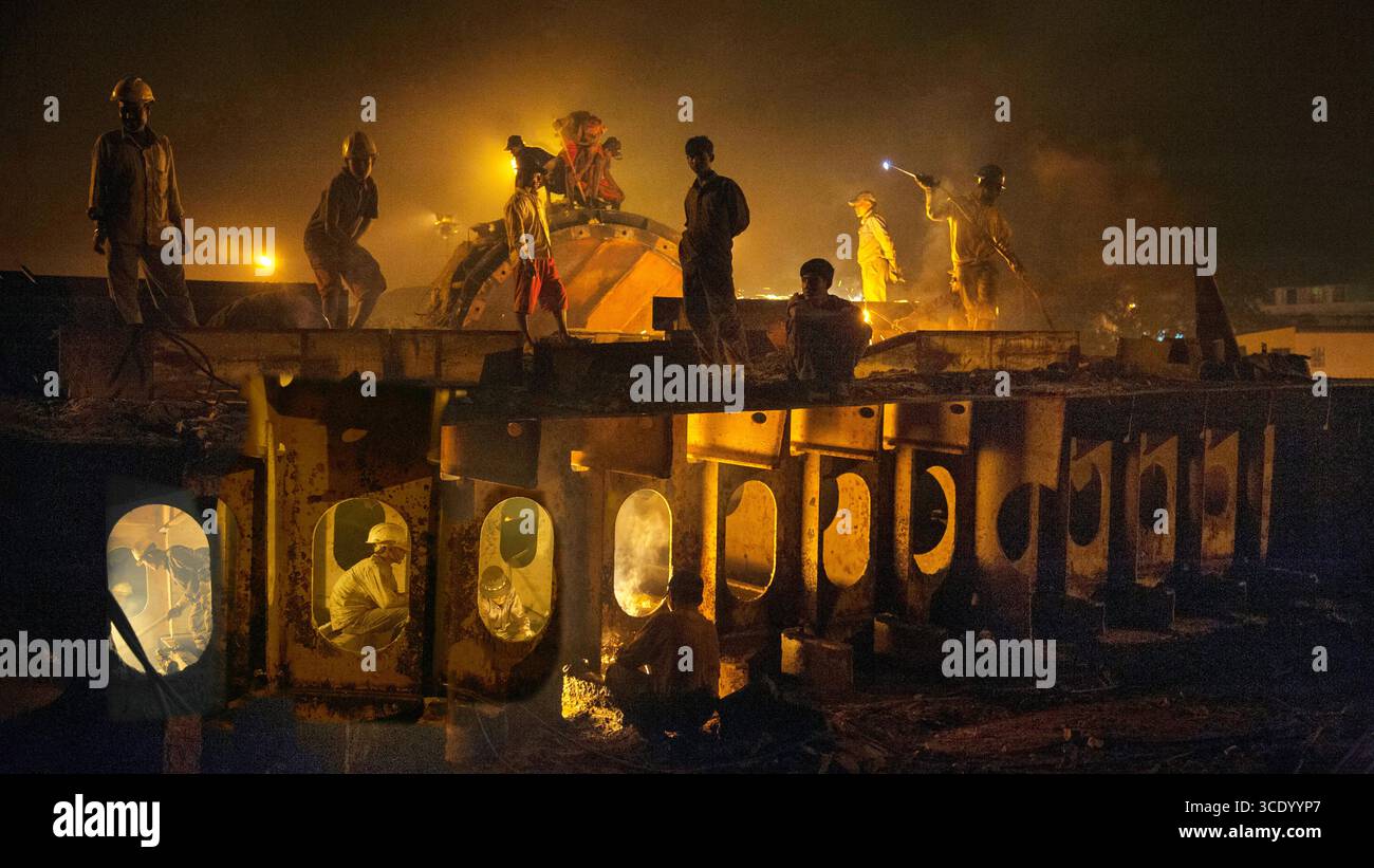 SHP Breaking Yard à Chittagong Banque D'Images