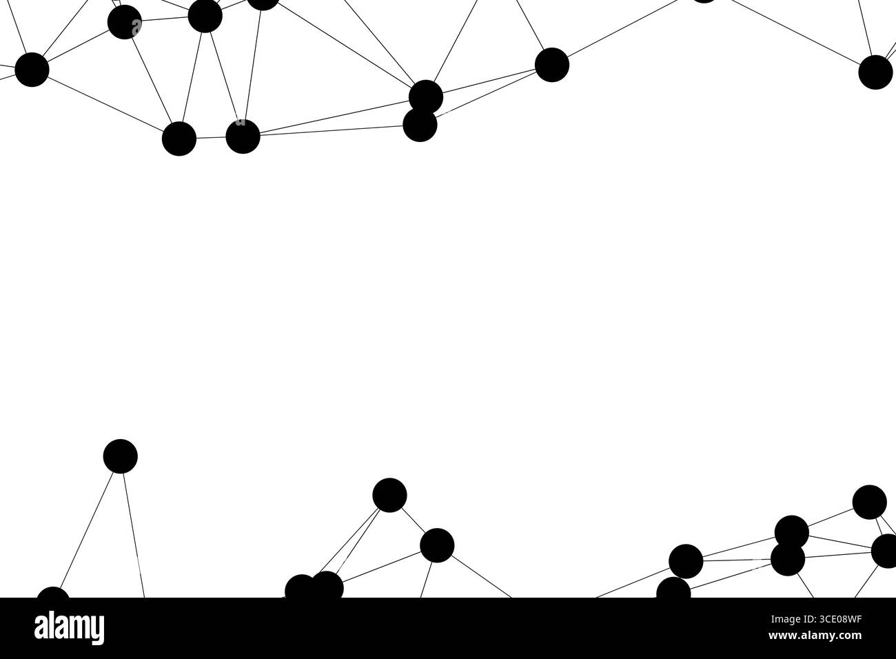 Fond de maillage de réseau géométrique abstrait avec des points et des lignes connectés – structure technologique polygonale Illustration de Vecteur