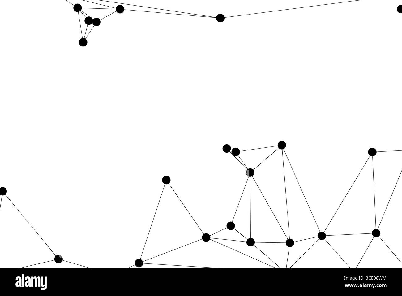 Fond de maillage de réseau géométrique abstrait avec des points et des lignes connectés – structure technologique polygonale Illustration de Vecteur