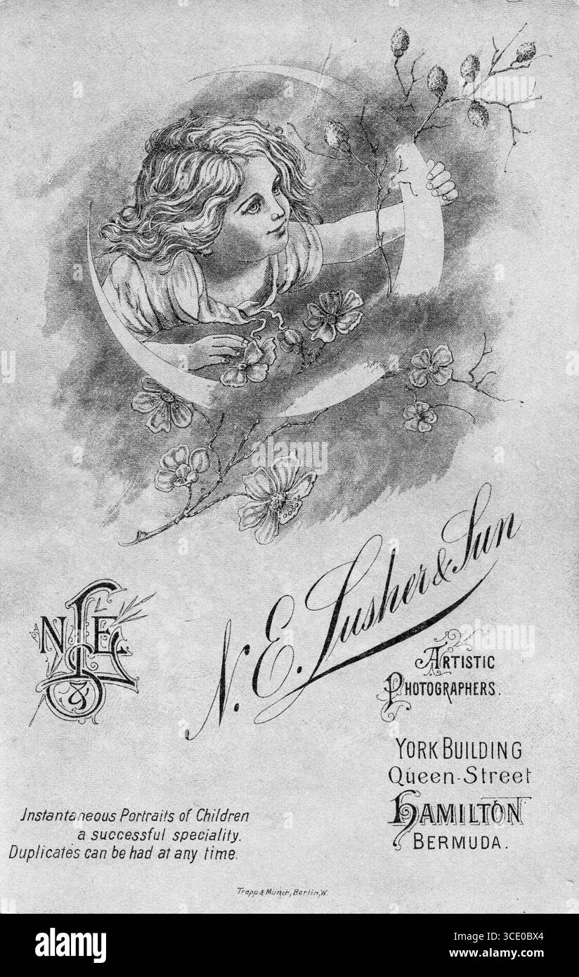 N.E. Lusher & Sun - dossier de carte de cabinet 8133339453. Banque D'Images