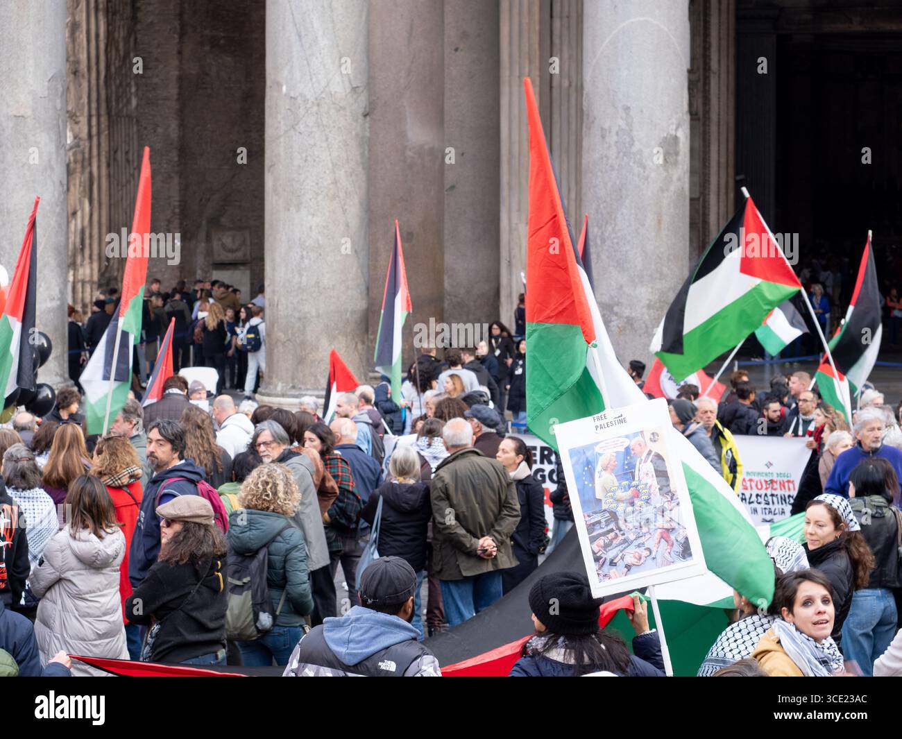 Manifestation pro-palestinienne à Rome, Italie - mars 2025 Banque D'Images