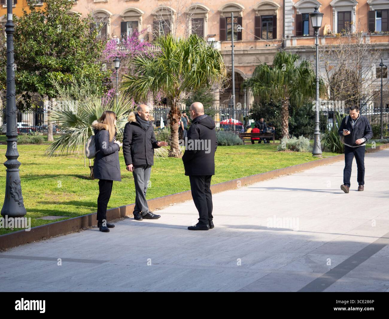 Piazza Vittorio Emanuele II au printemps à Rome, Italie Banque D'Images