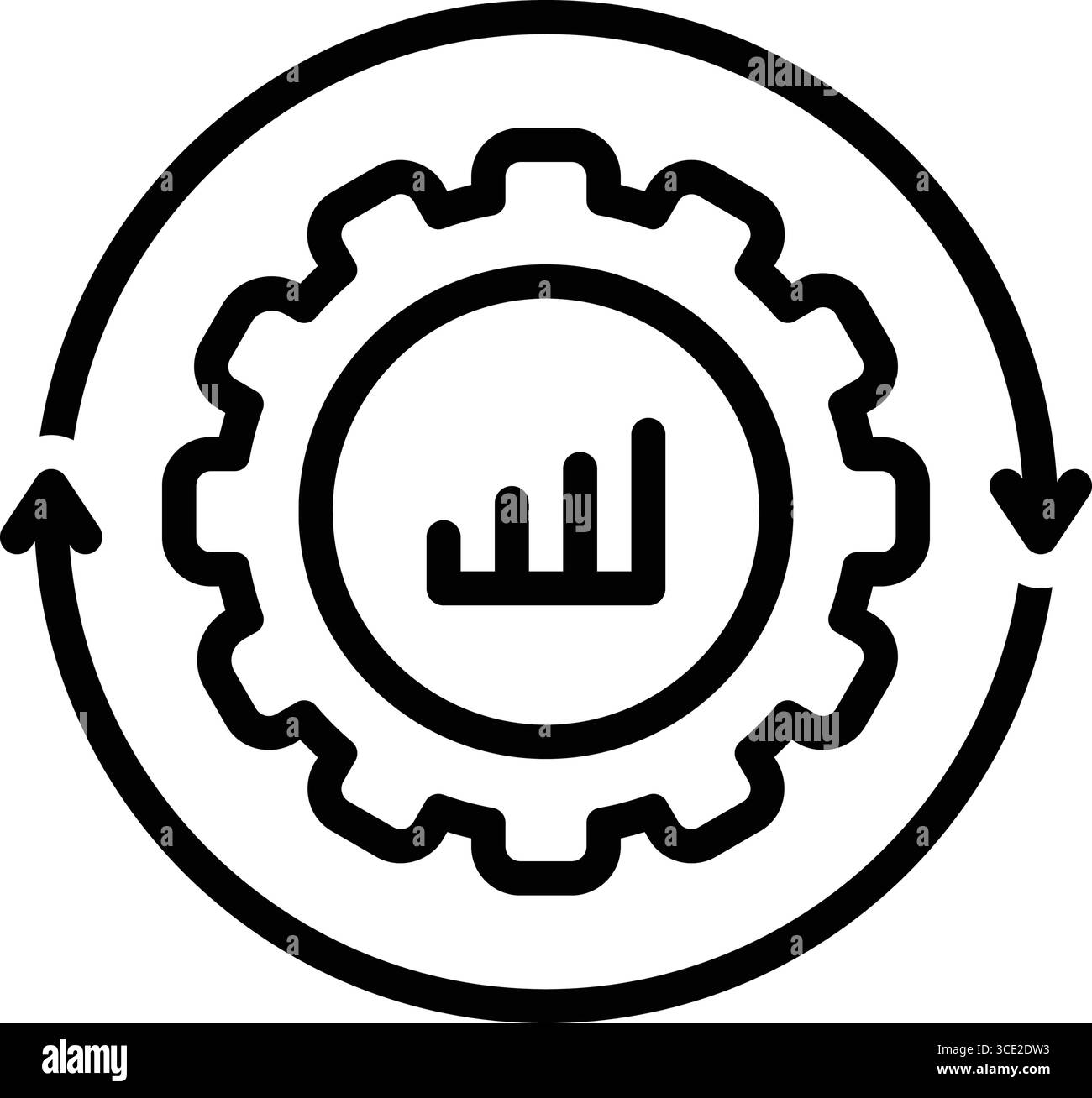 Icône d'optimisation des opérations, opérations Illustration de Vecteur