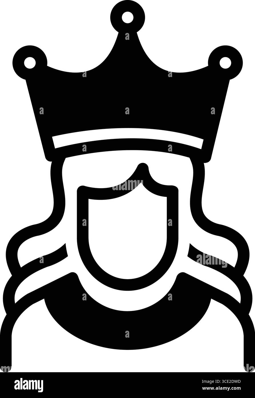 Icône pour princesse, royale Illustration de Vecteur