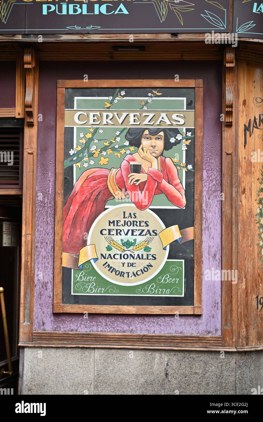 Vue d'un bar à Madrid Banque D'Images