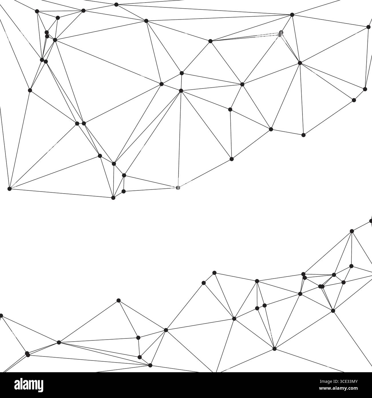 Fond de connexion réseau global pour la conception de bannière. Fond de ligne abstrait avec des points et des lignes de connexion. Réseau de connexion point polygone social Illustration de Vecteur