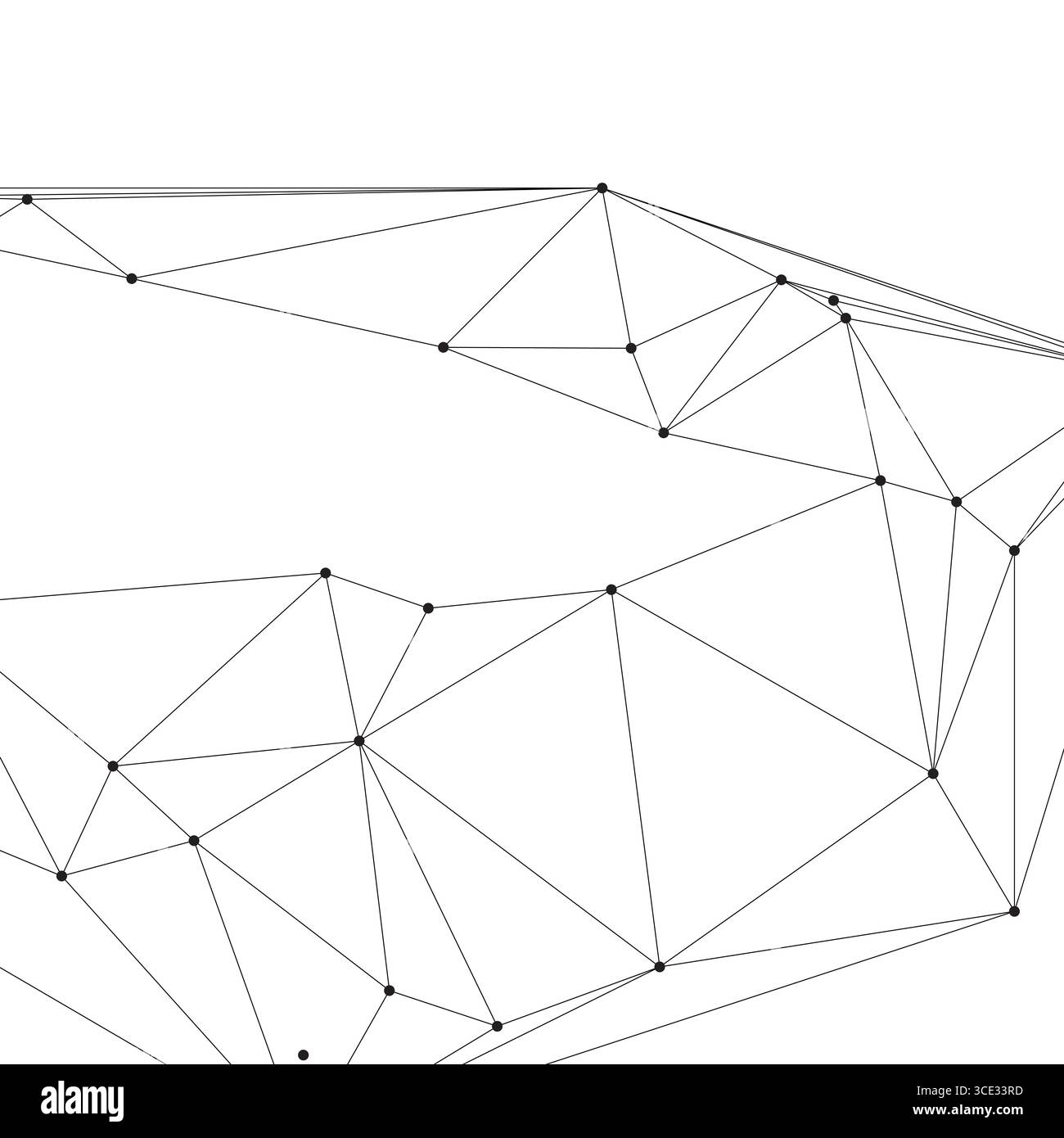Fond de connexion réseau global pour la conception de bannière. Fond de ligne abstrait avec des points et des lignes de connexion. Réseau de connexion point polygone social Illustration de Vecteur