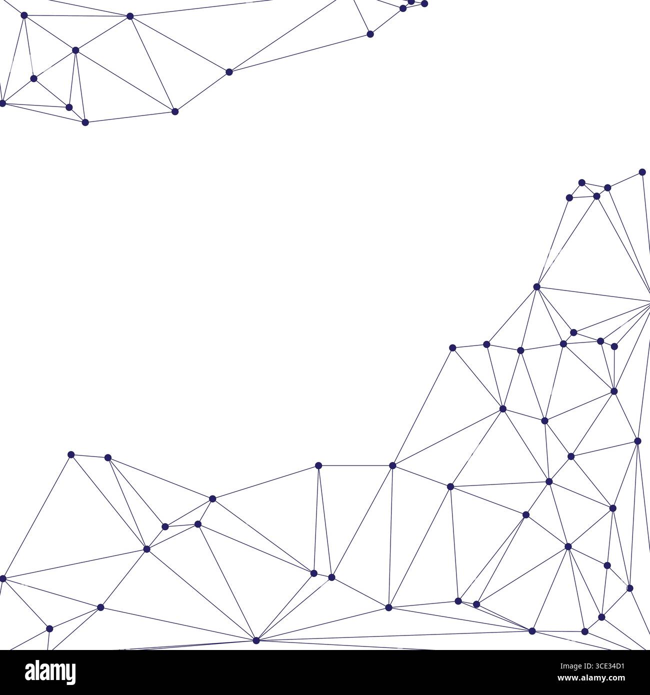 Fond de connexion réseau global pour la conception de bannière. Fond de ligne abstrait avec des points et des lignes de connexion. Réseau de connexion point polygone social Illustration de Vecteur