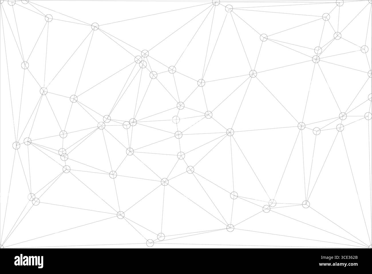 Fond de connexion réseau global pour la conception de bannière. Fond de ligne abstrait avec des points et des lignes de connexion. Réseau de connexion point polygone social Illustration de Vecteur