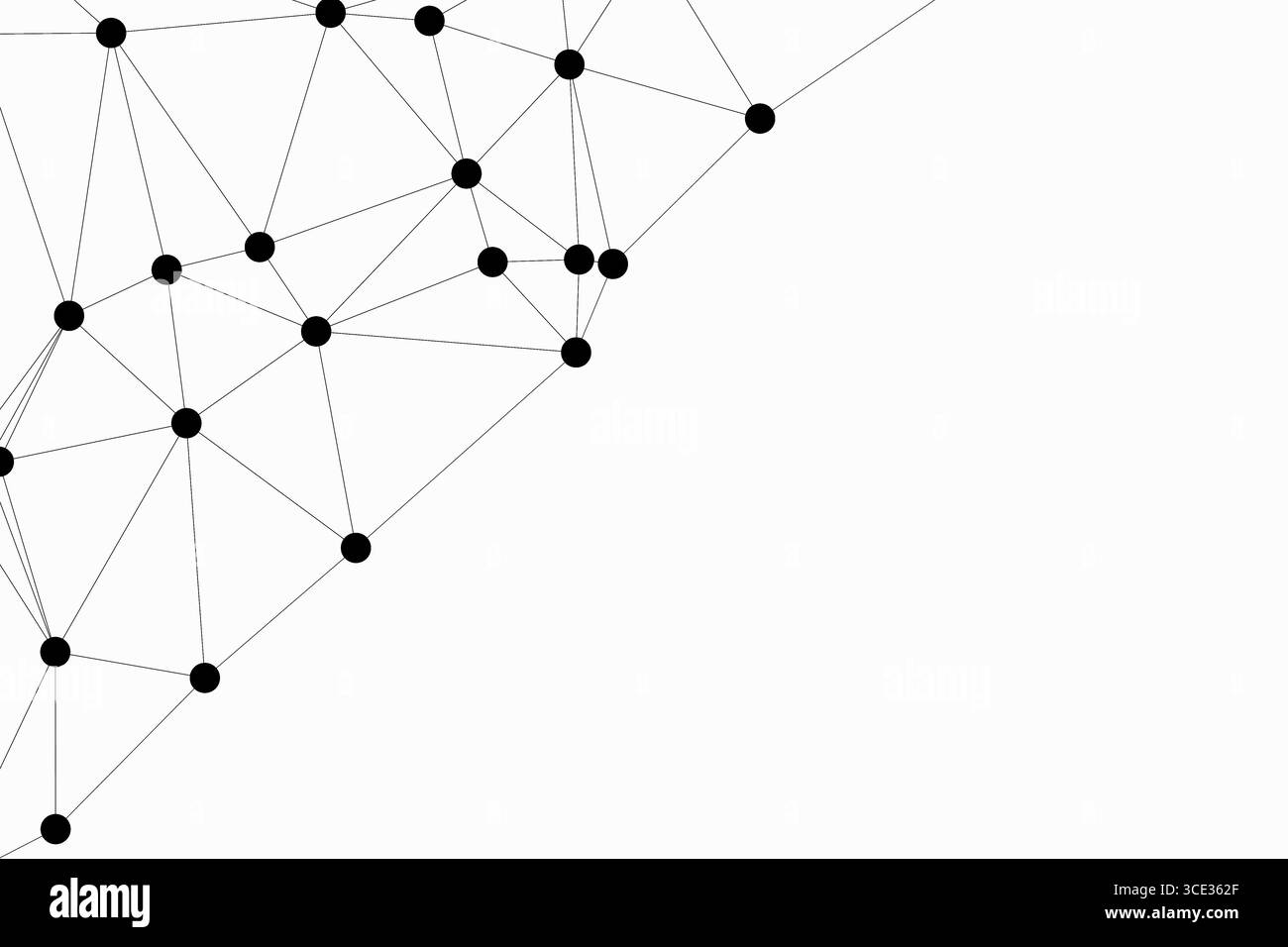 Fond de connexion réseau global pour la conception de bannière. Fond de ligne abstrait avec des points et des lignes de connexion. Réseau de connexion point polygone social Illustration de Vecteur