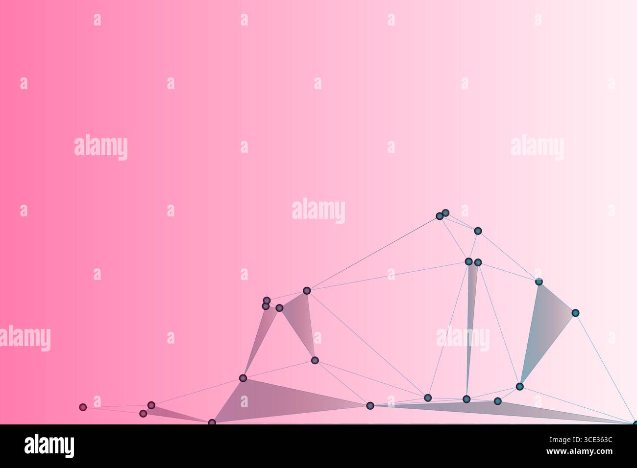 Fond de connexion réseau global pour la conception de bannière. Fond de ligne abstrait avec des points et des lignes de connexion. Réseau de connexion point polygone social Illustration de Vecteur