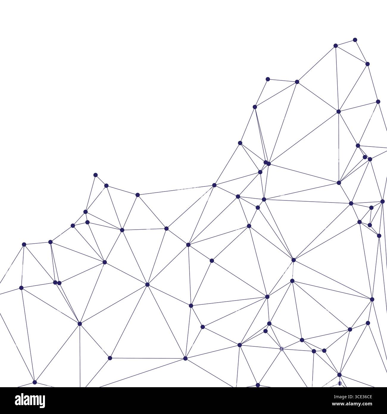 Fond de connexion réseau global pour la conception de bannière. Fond de ligne abstrait avec des points et des lignes de connexion. Réseau de connexion point polygone social Illustration de Vecteur