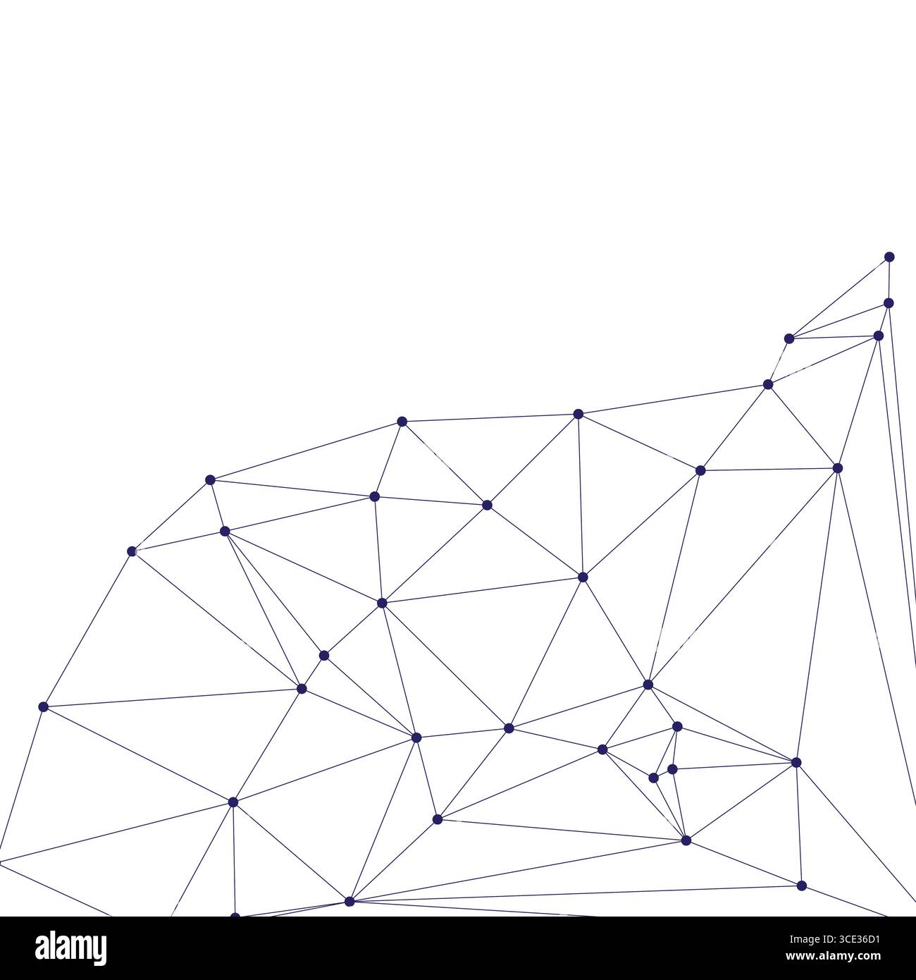 Fond de connexion réseau global pour la conception de bannière. Fond de ligne abstrait avec des points et des lignes de connexion. Réseau de connexion point polygone social Illustration de Vecteur