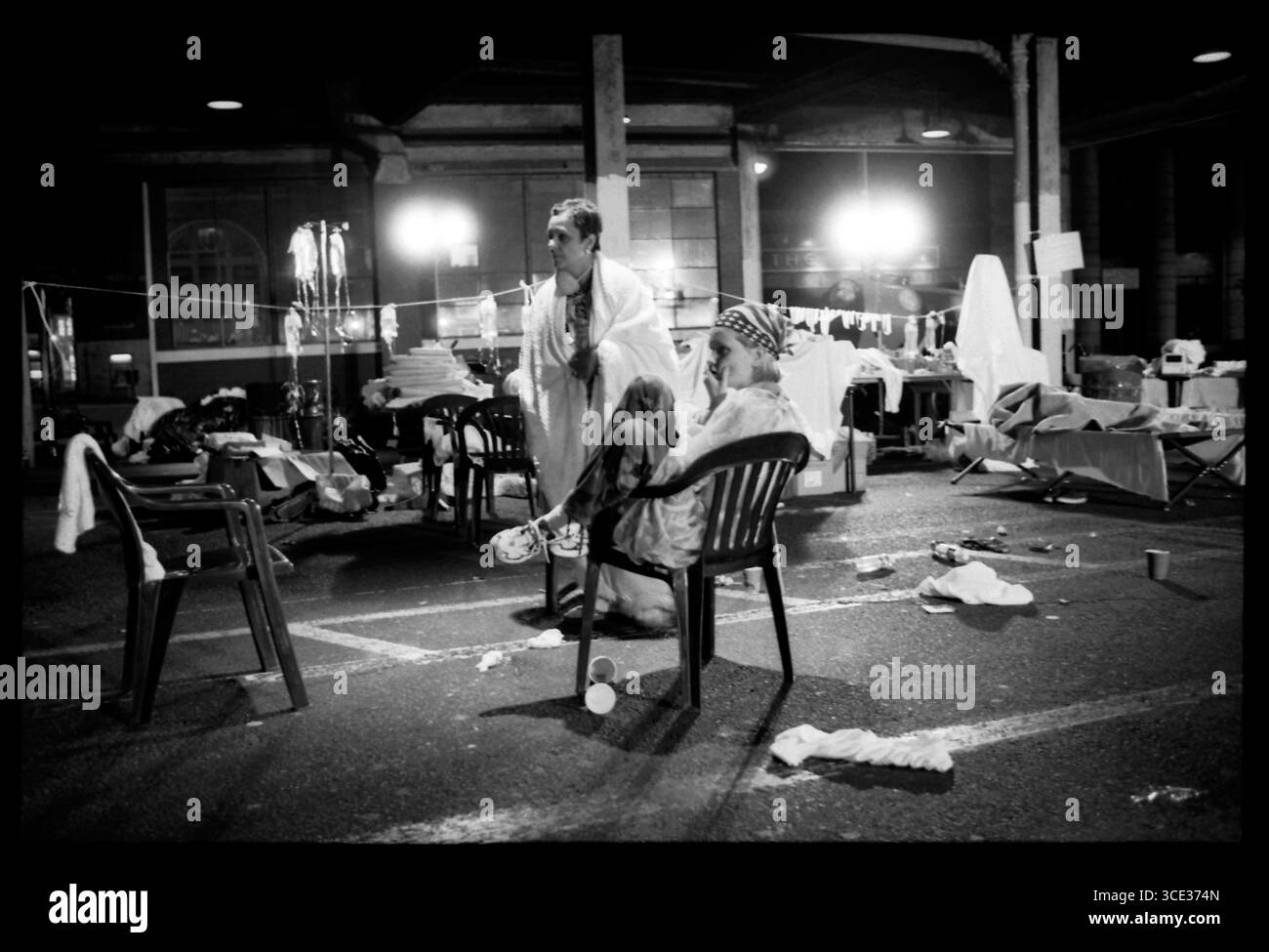 Centre de triage à Hoboken après les attaques du 11 septembre du WTC Banque D'Images