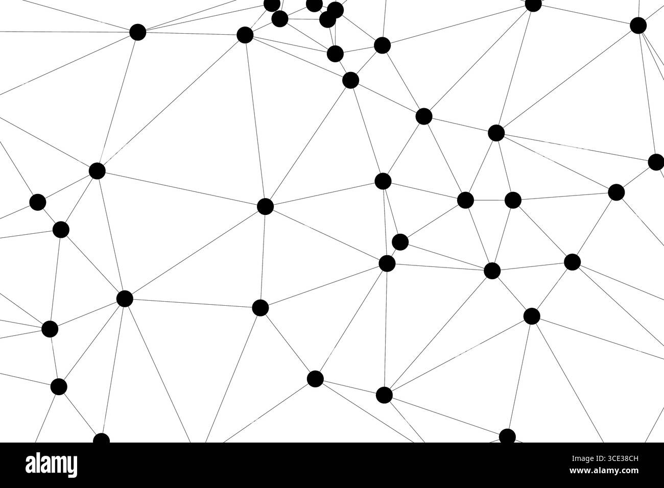 Fond de connexion réseau global pour la conception de bannière. Fond de ligne abstrait avec des points et des lignes de connexion. Réseau de connexion point polygone social Illustration de Vecteur