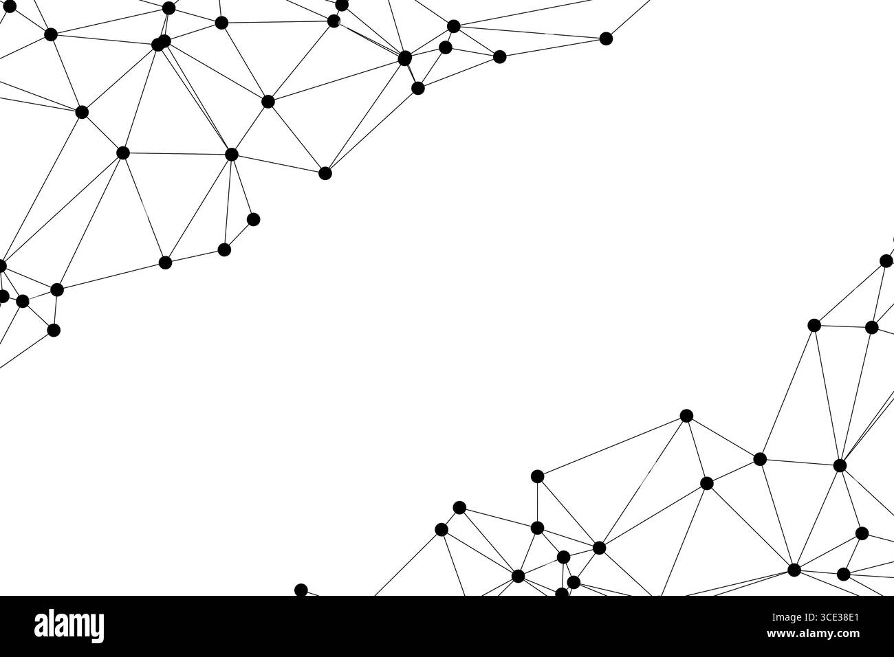 Fond de connexion réseau global pour la conception de bannière. Fond de ligne abstrait avec des points et des lignes de connexion. Réseau de connexion point polygone social Illustration de Vecteur